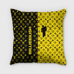 Подушка квадратная BILLIE EILISH x LV Yellow, цвет: 3D-принт