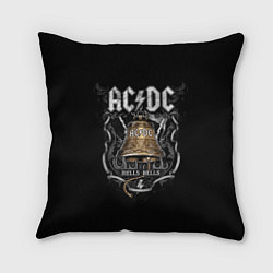 Подушка квадратная ACDC - hells bells, цвет: 3D-принт