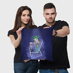 Подушка квадратная Joker from cards, цвет: 3D-принт — фото 2