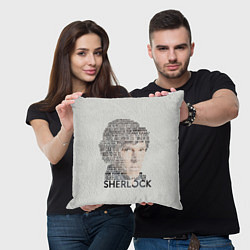 Подушка квадратная Sherlock, цвет: 3D-принт — фото 2