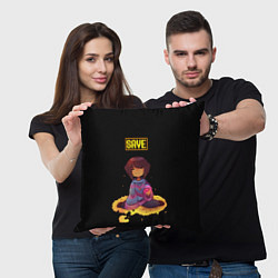Подушка квадратная UNDERTALE FRISK, цвет: 3D-принт — фото 2