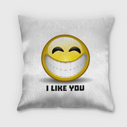 Подушка квадратная I like you, цвет: 3D-принт