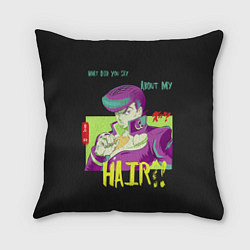 Подушка квадратная Приключения ДжоДжо Hair?!, цвет: 3D-принт