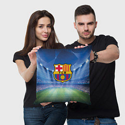 Подушка квадратная FC Barcelona, цвет: 3D-принт — фото 2