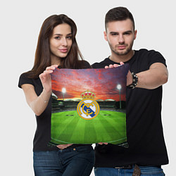 Подушка квадратная FC Real Madrid, цвет: 3D-принт — фото 2