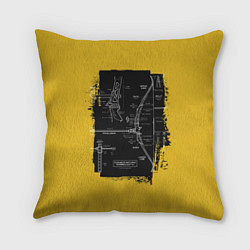 Подушка квадратная Recurve bow, цвет: 3D-принт