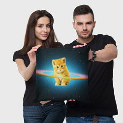 Подушка квадратная Рыжий Котик, цвет: 3D-принт — фото 2