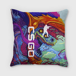 Подушка квадратная CS GO HYPERBEAST, цвет: 3D-принт