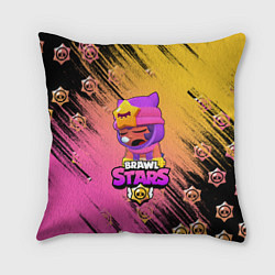 Подушка квадратная Бравл старс Сэнди, цвет: 3D-принт