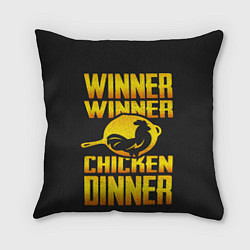 Подушка квадратная Winner Chicken Dinner, цвет: 3D-принт