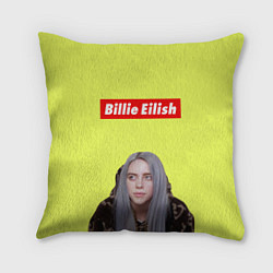 Подушка квадратная BILLIE EILISH, цвет: 3D-принт