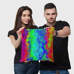 Подушка квадратная Красочная текстура, цвет: 3D-принт — фото 2