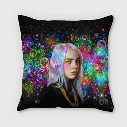 Подушка квадратная Billie Eilish, цвет: 3D-принт