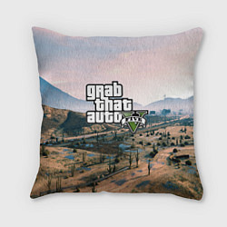 Подушка квадратная Grand Theft Auto 5, цвет: 3D-принт