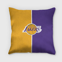 Подушка квадратная LA LAKERS, цвет: 3D-принт