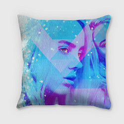 Подушка квадратная Billie Blue Star, цвет: 3D-принт