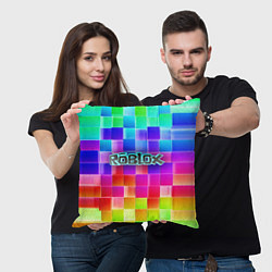 Подушка квадратная Роблокс, цвет: 3D-принт — фото 2