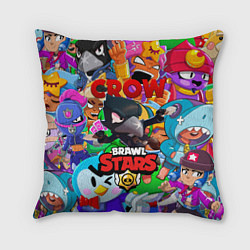 Подушка квадратная BRAWL STARS CROW, цвет: 3D-принт