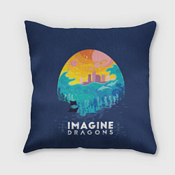 Подушка квадратная Imagine Dragons, цвет: 3D-принт