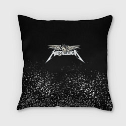 Подушка квадратная Металлика Metallica, цвет: 3D-принт