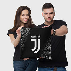 Подушка квадратная JUVENTUS, цвет: 3D-принт — фото 2