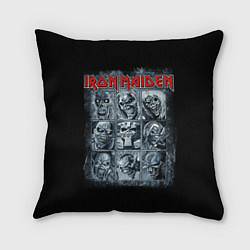 Подушка квадратная Iron Maiden, цвет: 3D-принт