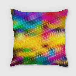 Подушка квадратная Радужный звездопад, цвет: 3D-принт