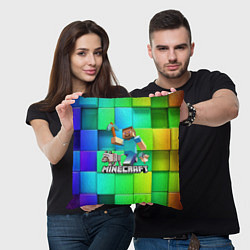 Подушка квадратная MINECRAFT, цвет: 3D-принт — фото 2