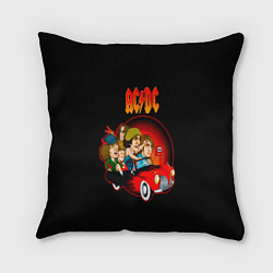Подушка квадратная ACDC, цвет: 3D-принт