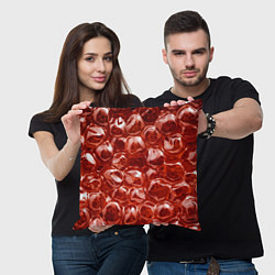 Подушка квадратная Красный Лед, цвет: 3D-принт — фото 2