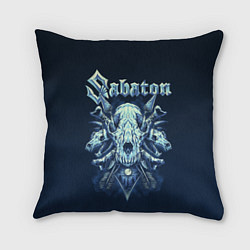 Подушка квадратная Skull Sabaton, цвет: 3D-принт