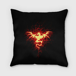 Подушка квадратная Огненный Дракон, цвет: 3D-принт
