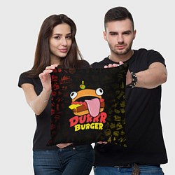 Подушка квадратная Fortnite Durrr Burger, цвет: 3D-принт — фото 2