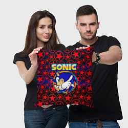 Подушка квадратная Sonic, цвет: 3D-принт — фото 2