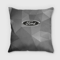 Подушка квадратная Ford чб, цвет: 3D-принт