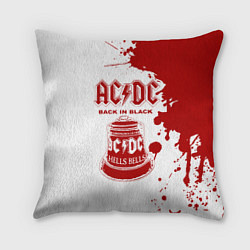 Подушка квадратная ACDC Back in Black, цвет: 3D-принт