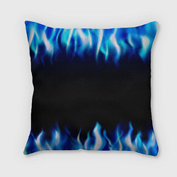 Подушка квадратная Синий Огонь, цвет: 3D-принт