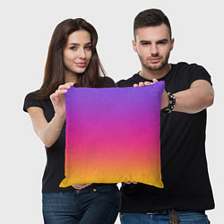 Подушка квадратная Радуга, цвет: 3D-принт — фото 2