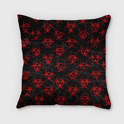 Подушка квадратная RED BIOHAZARD, цвет: 3D-принт