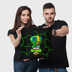 Подушка квадратная BRAWL STARS LEON, цвет: 3D-принт — фото 2