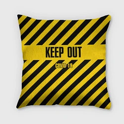 Подушка квадратная Keep out, цвет: 3D-принт