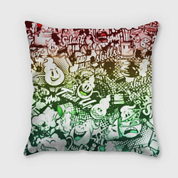 Подушка квадратная Граффити, цвет: 3D-принт