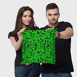 Подушка квадратная КАМУФЛЯЖ GREEN, цвет: 3D-принт — фото 2