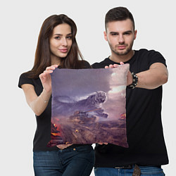 Подушка квадратная Танк, цвет: 3D-принт — фото 2