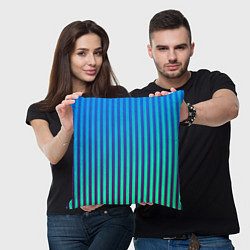 Подушка квадратная Пикси полосы, цвет: 3D-принт — фото 2