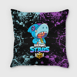 Подушка квадратная Brawl Stars Leon Shark, цвет: 3D-принт
