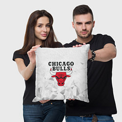 Подушка квадратная CHICAGO BULLS, цвет: 3D-принт — фото 2
