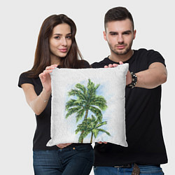 Подушка квадратная Пальмы над головой, цвет: 3D-принт — фото 2