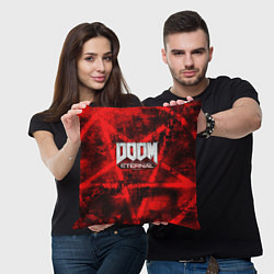 Подушка квадратная Doom Eternal, цвет: 3D-принт — фото 2