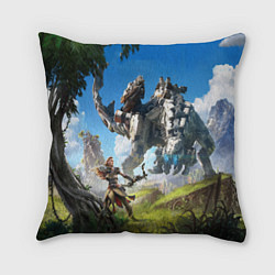 Подушка квадратная HORIZON ZERO DAWN, цвет: 3D-принт